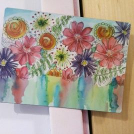 spring thaw art magnet from original watercolor painting