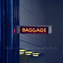check or claim baggage sign fine art print heather oelschlager