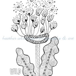 wild flower coloring page