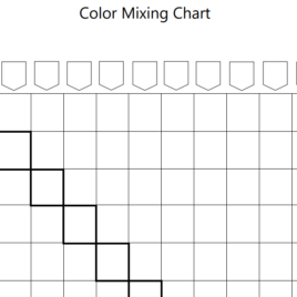 color mixing printable snippet