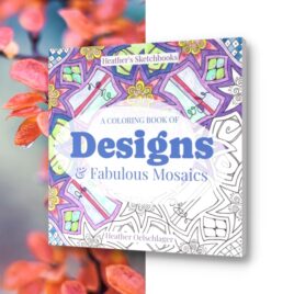 a coloring book of designs and fabulous mosaics cover