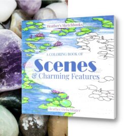 coloring book of scenes and charming features cover heather oelschlager